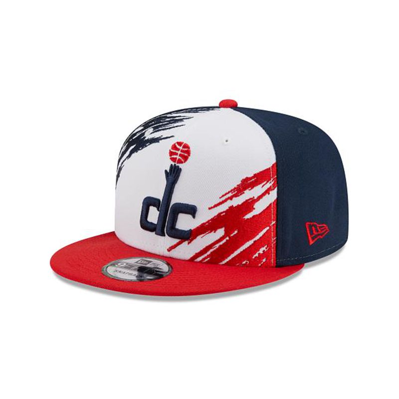 NBA Washington Wizards Splatter 9Fifty Snapback (CMX6697) - Blue New Era Caps